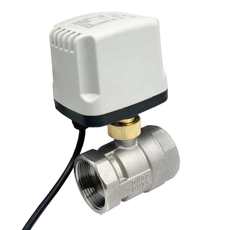1/2" 3/4" 1" 1-1/4" Stainless Steel Electric Motorized Ball Valve 220V 12V 24V 3-Wire 2-Control for Water High Big Torque Motor