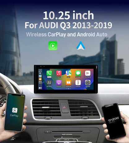 For Audi Q3 2013-2019  Android Wireless Car Multimedia Music Player HD Reverse 10.25 Inch Linux Navi Carplay