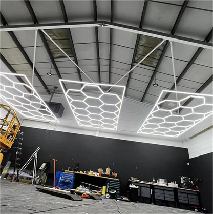 Wholesale Cheap 2.4x4.8m Honeycomb Led Light Hexagonal Light Led Ceiling for Garage Work Led Light