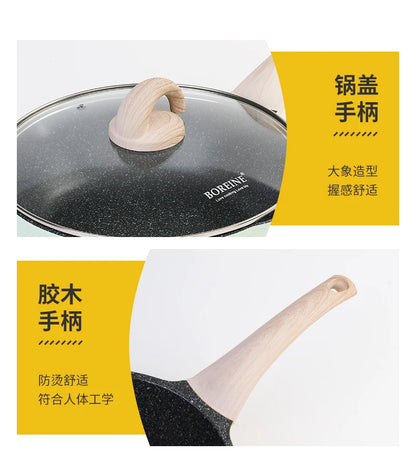 BOREINE Hot Selling Non-Stick Ceramic Coating Die Casting Aluminum Cookware Set Wholesale Fry Pan-New for Kitchen or Home Use