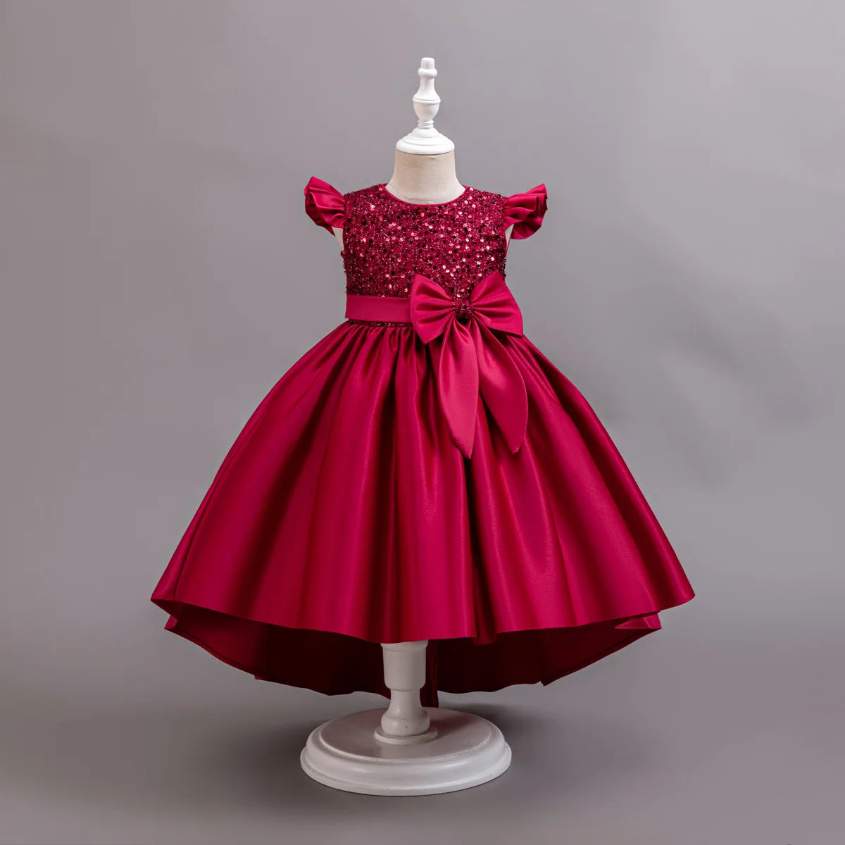 Girls Ready Made New Style Fashion Sleeveless Children Wedding Party Dresses Flower Puffy Frocks