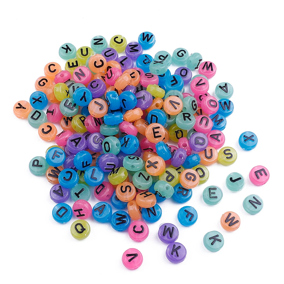Factory Wholesale Transparent Letter Beads Spacer Loose Acrylic English Alphabet Bead for Diy Bracelet Waist Bag Jewelry Making