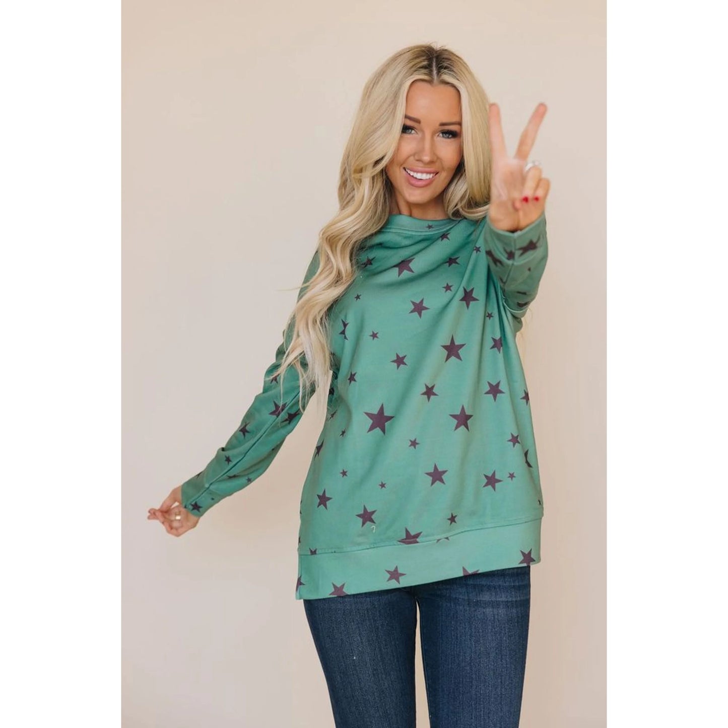TD Dazzled Star Top for Women Elegant Blouses & Shirts