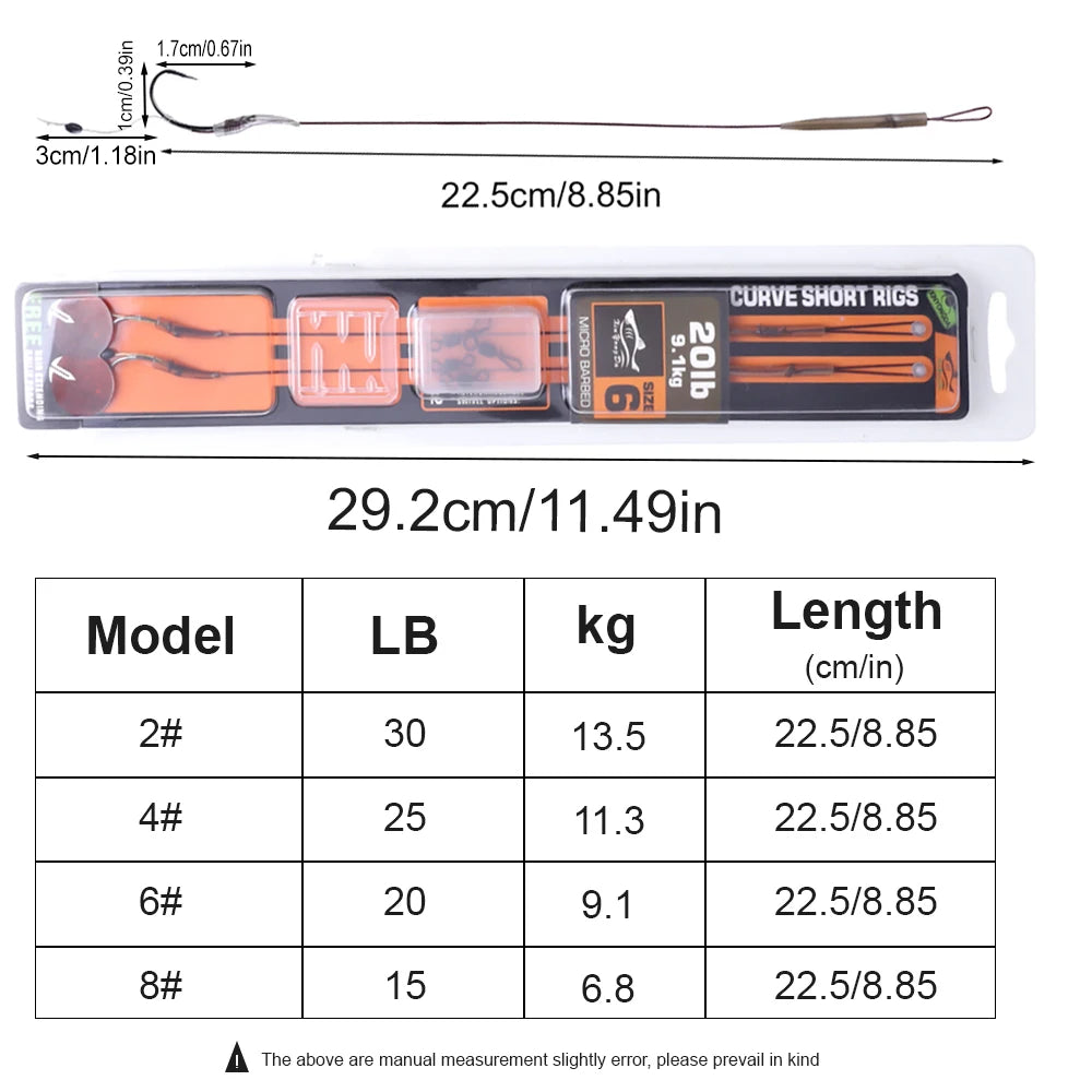 FTK Carp Fishing Hair Rigs Braided Line Thread Steel Hook Rigs Fishing Terminal Tackle