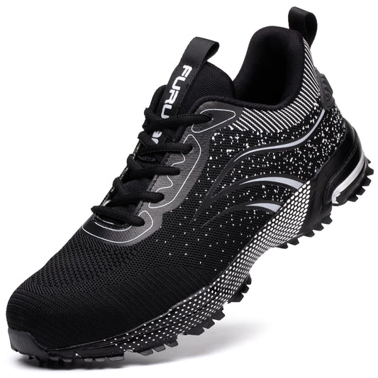 JIANKUN ASTM CE Lightweight Men's Work Snaker Safety Shoes Comfortable Breathable Mesh Non-Slip Steel Toe Fashion Trainers