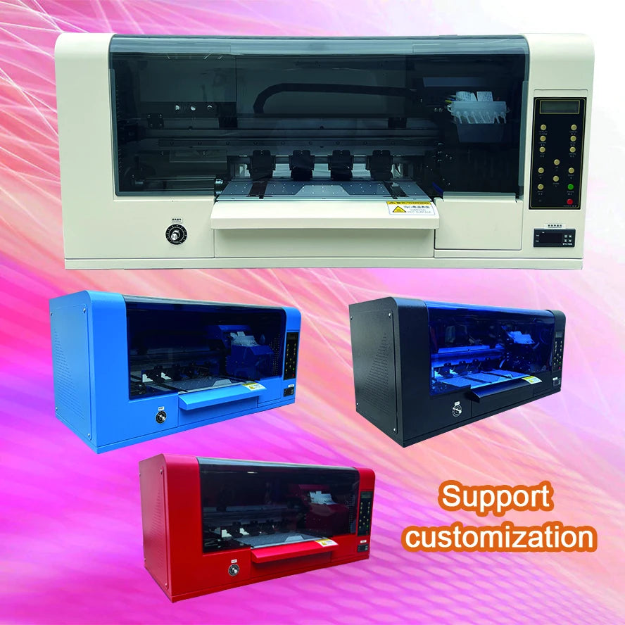 Zunsunjet Dtf Printer 30 Cm Single Xp600 Dtf 2Head Dtf T-Shirt Printing Machine Printer Bundle With Film and Ink
