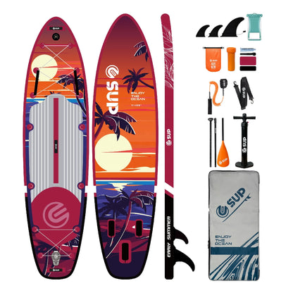 ESUP 11ft Double Wall Fabric Inflatable SUP Board PVC Premium Board for Expert Surfers Big Wave Board for Challenging Waters