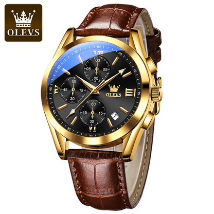 OLEVS 2872 Luxury Original Quartz Watches Chronograph Luminous Hands Waterproof Wristwatches for Men Montre Relojes Pour Homme