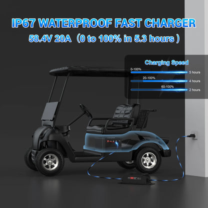 US Stock 48V Long-Life Lifepo4 Golf Cart Battery 51.2V 160Ah Lithium Ion Battery Pack for Golf Carts