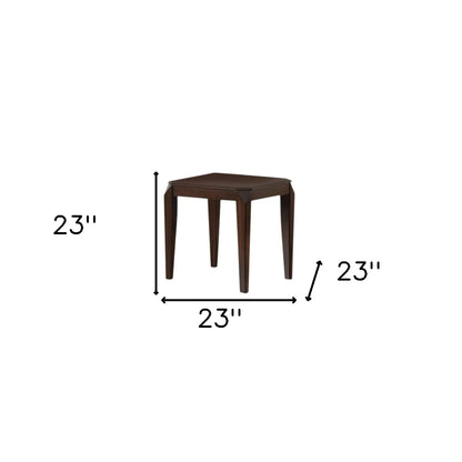 23\" Dark Brown HMS Solid Wood End Table for Living Room Furniture