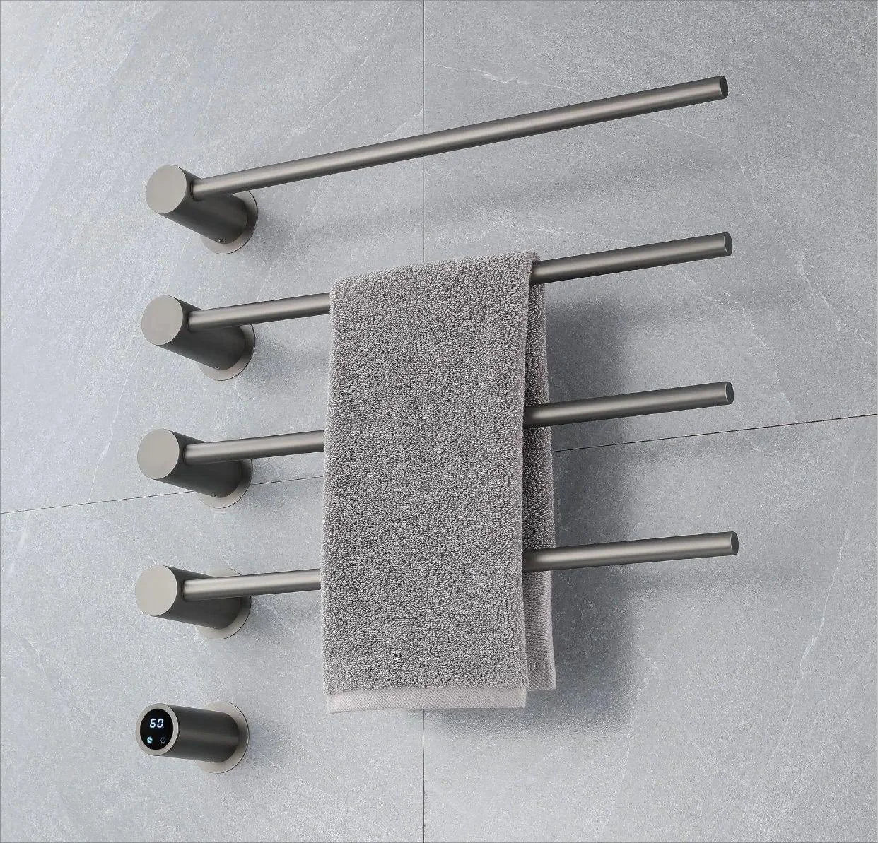 Best Selling 304 Stainless Steel Electric Heating Towel Rack Durable Modern Design 60cm Heated Rail Towel Warmer