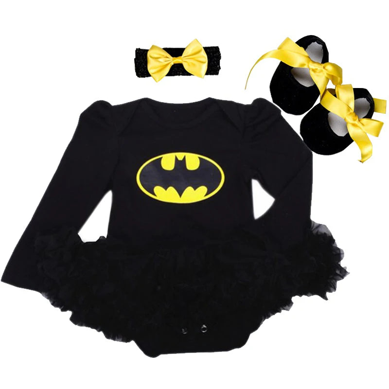 0-2Y 3pcs Girl Baby Summer Suit Novelty Costume Newborn Clothing Sets Bebe Dress Toddler Clothes Party Cosplay Gift 3 6 9 12 18M