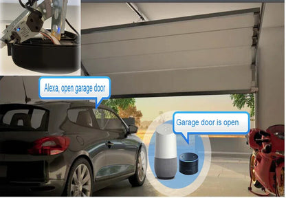 Wofea WiFi Smart Garage Door Opener Controller DC12/DC24V Works with Alexa Google Home 2.4G APP No Gateway Required