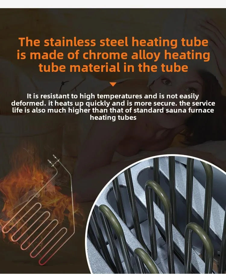 Harvia Stainless Steel Solid Spruce Wood Dry Steam Furnace Modern Design Household and Commercial Sauna Room Heating Equipment
