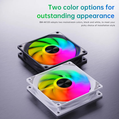 SNOWMAN AK120mm  PC Case Fans Quiet Brushless SYNC ARGB with 1.8W Power USB Interface 5V Heatsink for Computer Cooling Low MOQ