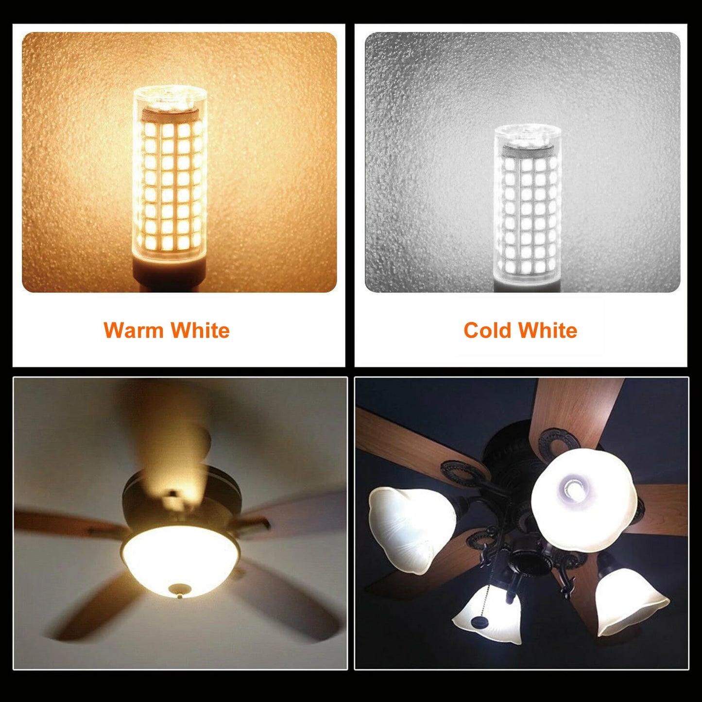 AC110V Brightness Bulb 102LEDs E11/E12/E14/E17 LED Lights Corn Bulbs 9W Replace 80W Halogen Lamp for Home House Lighting Bedroom
