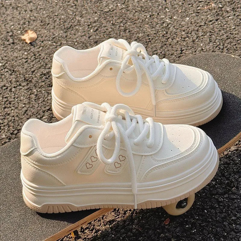 Big Size Spring New Fashionable Round Head Flat Bottom Fashion Casual Women's Shallow Mouth Casual Bow Women's Single Shoes