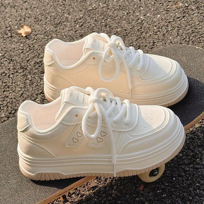 Big Size Spring New Fashionable Round Head Flat Bottom Fashion Casual Women's Shallow Mouth Casual Bow Women's Single Shoes