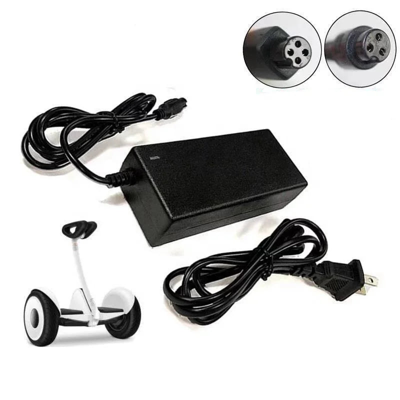 Replacement 63v 1a Electric for Xiaomi Ninebot Scooter Charger with 3pins and 4pins