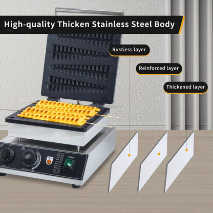 Commercial 1750W Christmas Tree Shaped Non-Stick Waffle Maker Easy to Operate Temperature Adjustable Snack Machine New Condition