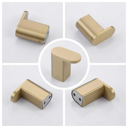 Modern Heavy Duty Wall Mount 304 Stainless Steel Brushed Gold Towel Hook Single Robe Hook Coat Hook for Bathroom Accessories