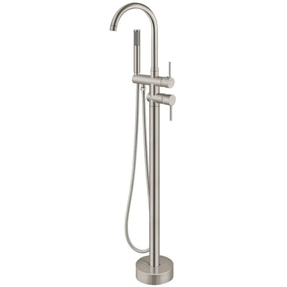 Kaiping Factory Free Standing Copper Bath Tub Mixer Tap Rain Shower Faucet Set Thermostatic Single Handle Shower Head Ceramic