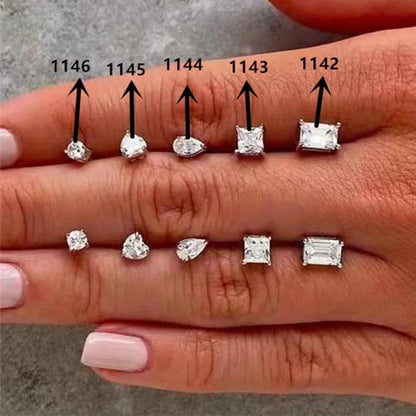 E1143 Diamond Earrings Round Brilliant Cut G Color Women's Classic Everyday Wear Jewelry