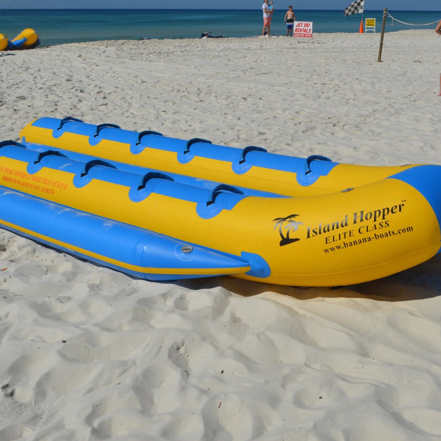 Zhenmei Wholesale 6-14 Person PVC Inflatable Banana Boat Towable Floating Boat Summer Water Game