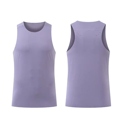 Custom Quick Dry Anti-Bac Ultra Lightweight Seamless Bonded Reflective Print Gym Running Active Unisex Men's Sports Tank Top
