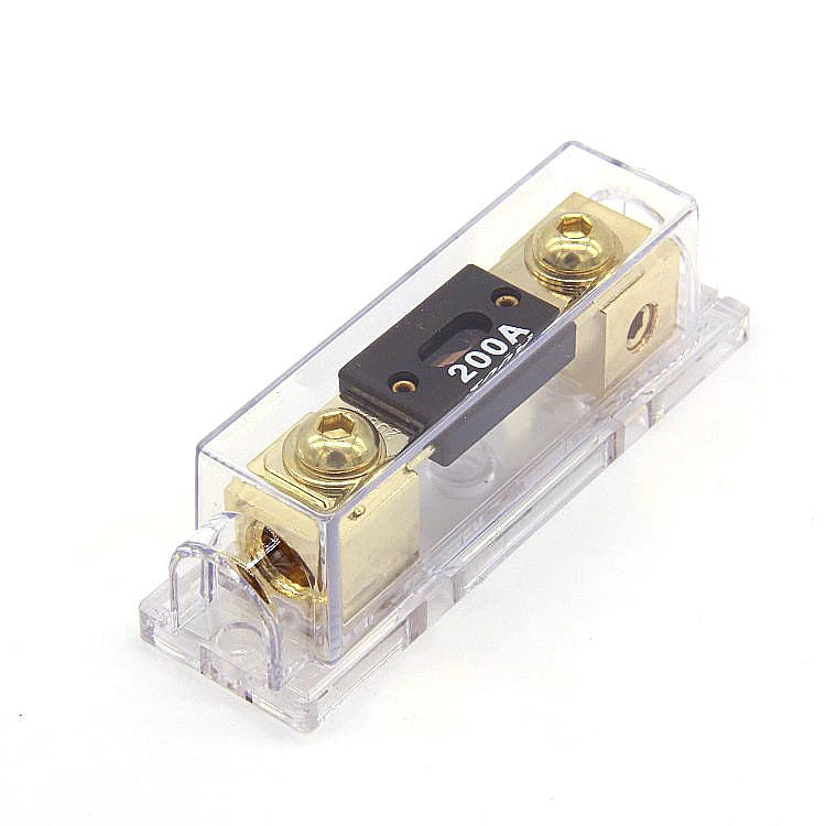 High Quality Black 0/2/4Gauge Auto Audio 100 150 200 250 Amp ANL 1 Fuse  to ANL 1 Fuse Holder With Insulation Cover