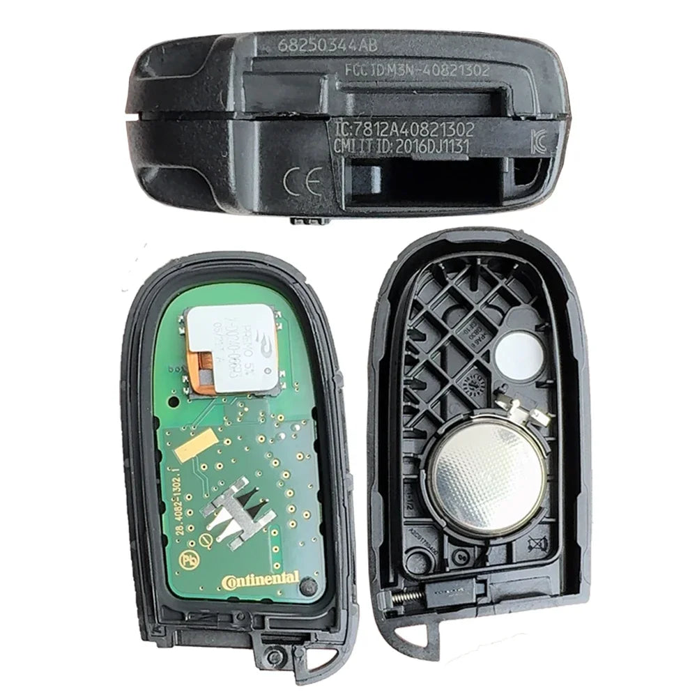 Original 2-Button Smart Keyless Remote Key for Jeep Compass M3N-40821302 433mhz PCF7953M 4A Chip Vehicle Key
