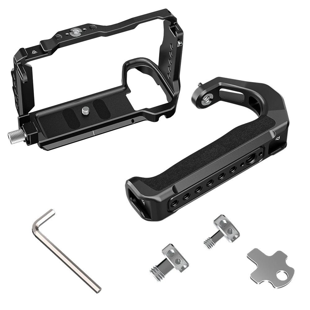 A6700 Camera Cage with Top Handle and Cold Shoe for A6700 Aluminum Alloy Anti-Scratch DSLR Rig Kit Accessories