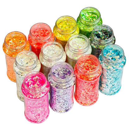 Free Shipping 2oz Shaker Bottle Jars Christmas Chunky Mix Glitter for Snow Globe Tumbler Cups