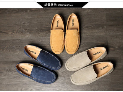 Suede Leather Man Loafers Luxury 2021 Casual Shoes For Men Boat Shoes Handmade Men Slipon Driving Shoes Male Moccasins Zapatos99