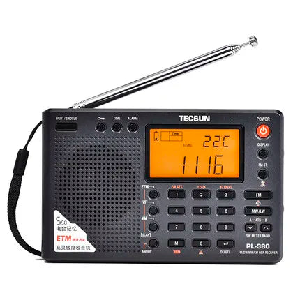 Tecsun PL-380 DSP professional Radio FM/LW/SW/MW Digital Portable Full Band Stereo Good Sound Quality Receiver PL380