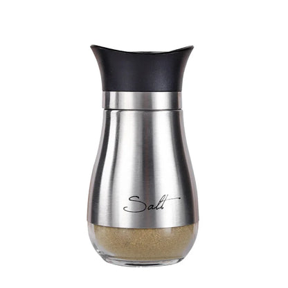 New Little Penguin Stainless Steel Glass Seasoning Bottle Kitchen Pepper Cumin Seasoning Set