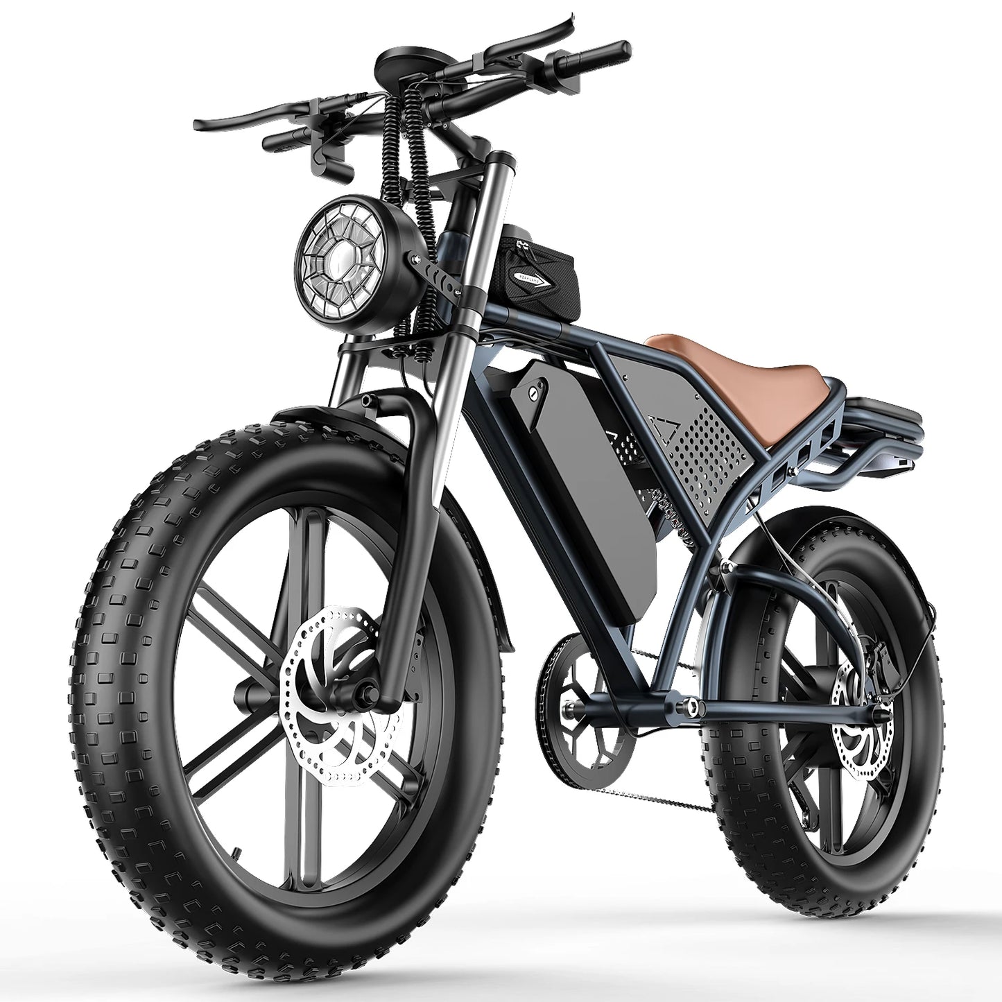 1500W New Lithium Battery Fat Tire 20-inch Electric Snow Bike Fat Bike 48V 20A Beach Off-road Road City Anti-motorcycle Model