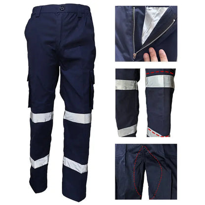 Wholesale Hi Vis Industrial Reflective Safety Working Uniform Clothes Workwear Jacket  with Pants for Men
