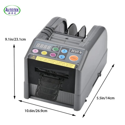 Autotek Wholesale ZCUT-9 6-60mm Width Automatic Tape Dispensers Packing Non Adhesive Electrical Tape Cutter Machine