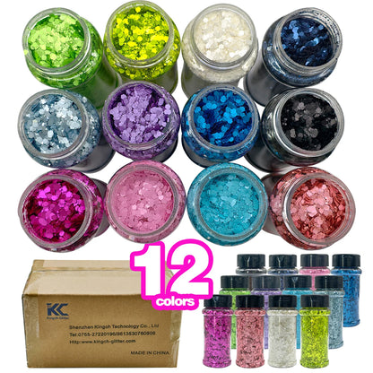 Free Shipping 2oz Shaker Bottle Jars Christmas Chunky Mix Glitter for Snow Globe Tumbler Cups