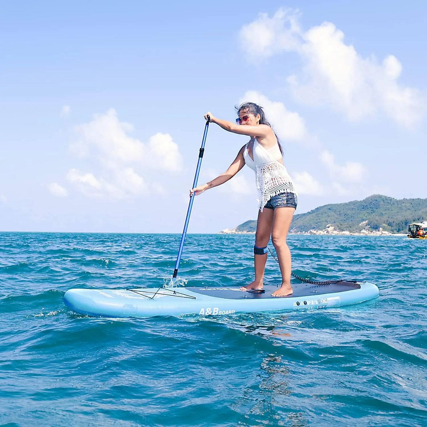 Stock AB 10'6'' Inflatable Stand Paddle Board (EVA/PVC) 130KG Capacity Pump Backpack Paddle Leash Accessories 1 Year Warranty