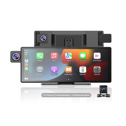 Portable 3 Channels Carplay Screen 10 Inch Suit for All Car Car Multimedia Bluetooth CarPlay Touch Screen Car Radio