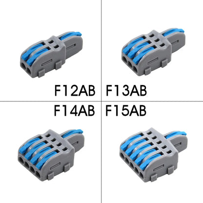 Wire Connector 1 Input Multiple Output Electrical Splitter Push-in Terminal Block Butt Home LED Light Quick Wiring Connectors