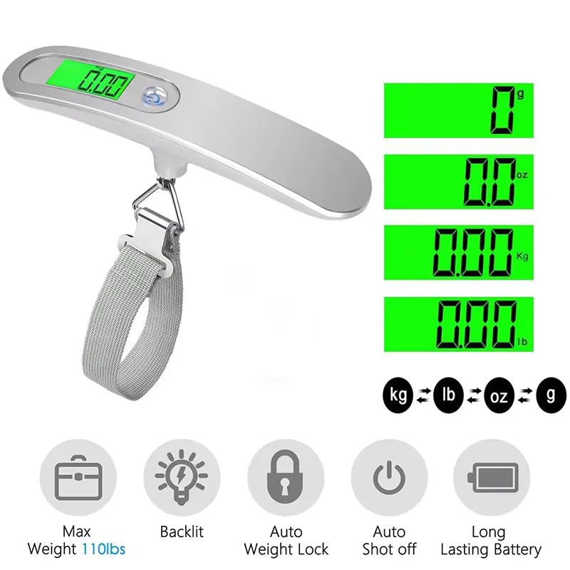 Hot Selling Stainless 50kg Weight Comfort Luggage Scales 50kg Electronic Portable Luggage Weight Scale Digital