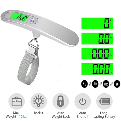 Hot Selling Stainless 50kg Weight Comfort Luggage Scales 50kg Electronic Portable Luggage Weight Scale Digital