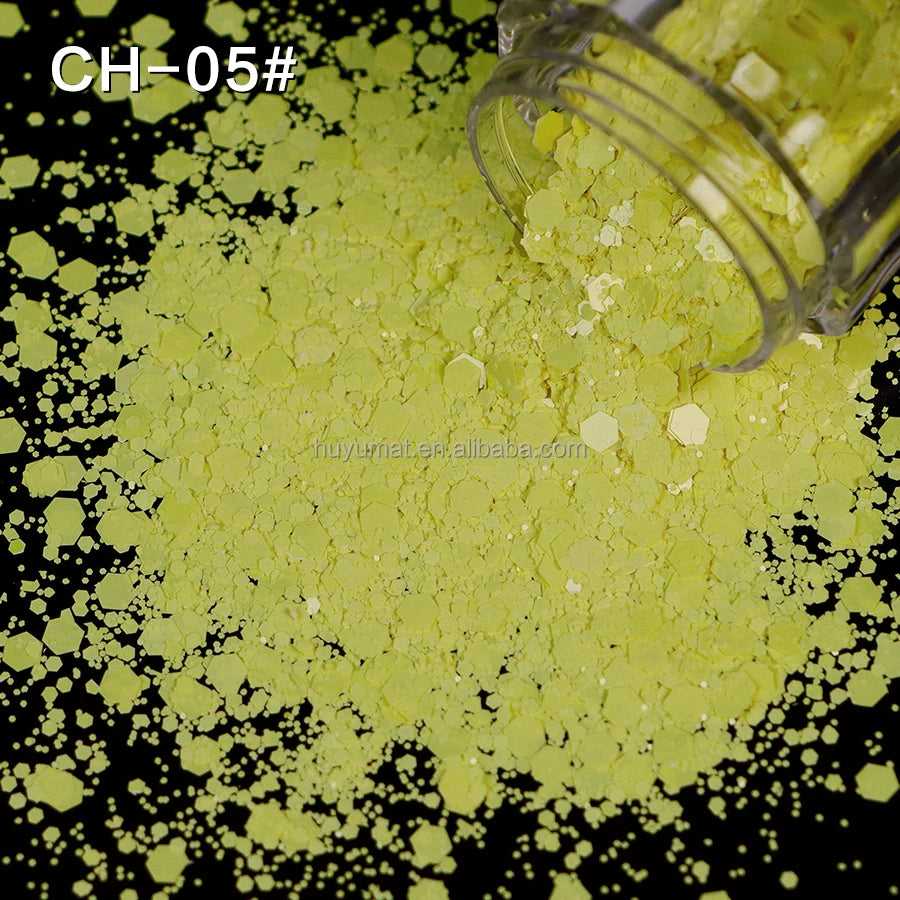 Bulk KG Bag Holographic Macaron Glitters Solvent Resistant Polyester Chunky Glitter for Resin Craft Tumbler Snowglobe