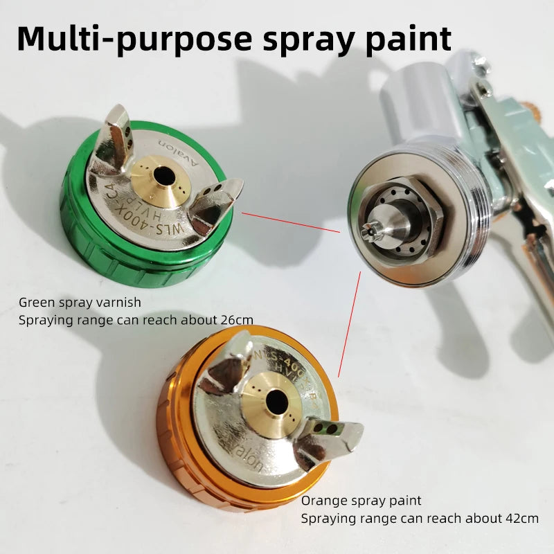 Taiwan Avalon WLS-400X HVLP Airbrush Double Cowl Varnish Color Spray Gun Car Paint 1.4 Caliber Industrial Spray Finishing