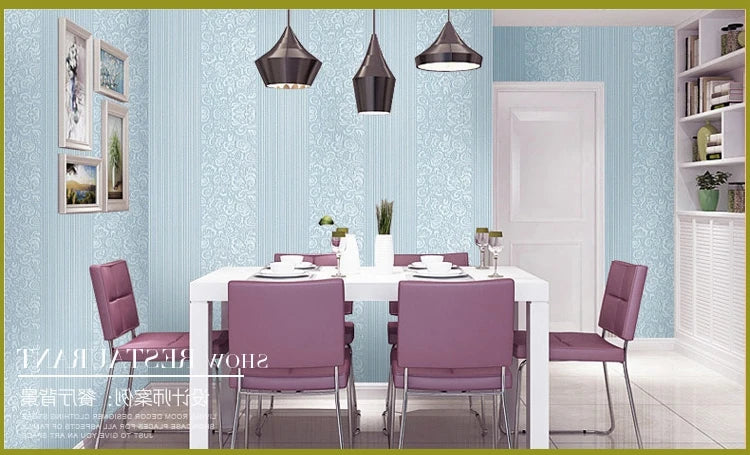 Champagne European 3D Vertical Stripe Wallpaper Bedroom Living Room Hotel Engineering Modern Simple Wallpaper