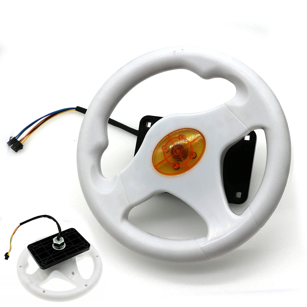 Plastic Steering Wheel Children Coin Operated Video Arcade Outrun Electronics Racing Simulator Car Driving Game Machine Kids