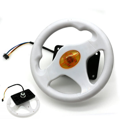 Plastic Steering Wheel Children Coin Operated Video Arcade Outrun Electronics Racing Simulator Car Driving Game Machine Kids